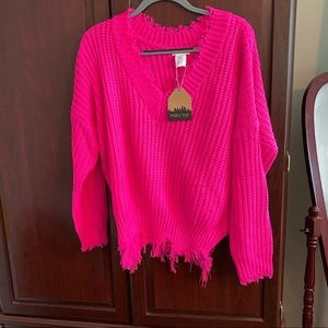 Hot pink sweater